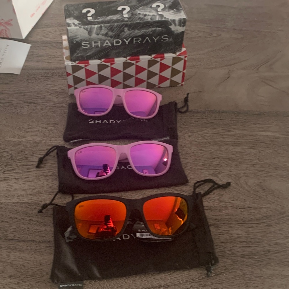 Shady Rays Women's Sunglasses Set - Pink and Black